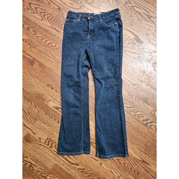 Levi Strauss Signature Womens At Waist Bootcut Jeans Blue Denim Classic Fit- 10 - Picture 3 of 7